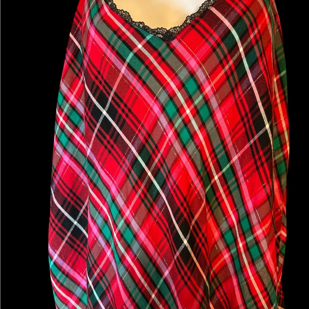 Victoria Secret Plaid Red and Green Women's Nightgown Size XXL - Picture 2 of 5